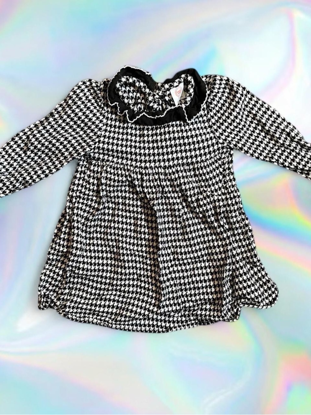 Wonder Nation Black and White Houndstooth Kids Blouse